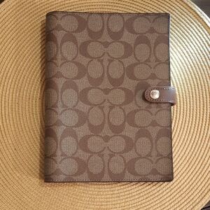 Coach Notebook in Brown Signature Canvas